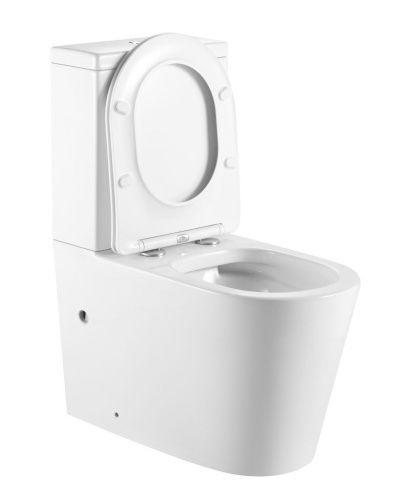 Унитаз-компакт напольный с бачком Iberica Blanca Burgos alto IB.BRA.121.1B1 белый с сиденьем микролифт безободковый каскадный смыв - фото 4