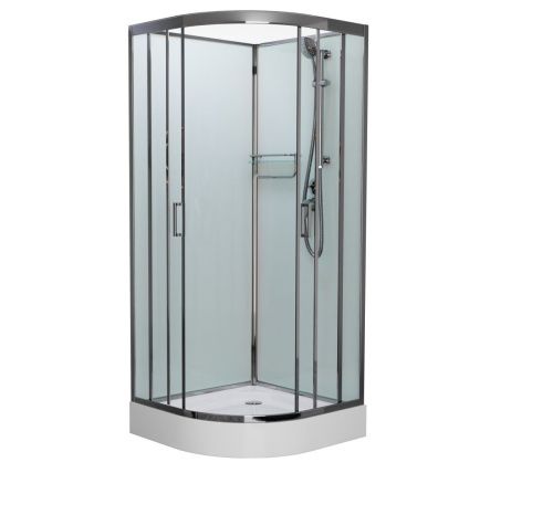 Душевая кабина Frank 158009 100х100 четверть круга без крыши ориентация универсальная - фото 5