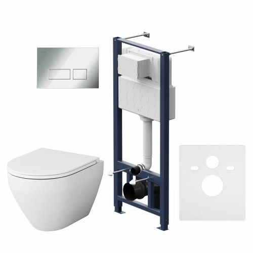 Комплект унитаз с инсталляцией с клавишей смыва Am.Pm Spirit V2.0 IS47051.701700 - фото 2