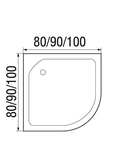 Душевая кабина River NARA 10000002998 100х100 четверть круга без крыши ориентация универсальная - фото 3