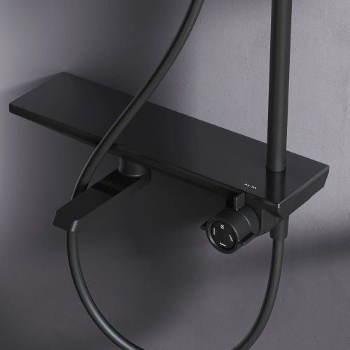 Душевая стойка Am.Pm Gem F0790722 настенная цвет черный - фото 4