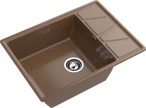 Кухонная мойка Granfest Vertex V-680L терракот 70х50 цвет коричневый поверхность матовая - фото 2