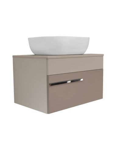Тумба под раковину Runo ВУДЛАЙН 00-00004899 70х50 подвесная цвет бежевый - фото 2