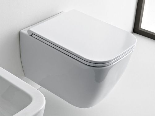 Чаша унитаза подвесная Scarabeo Teorema 2.0 5126TW* цвет белый без сиденья безободковая смыв торнадо - фото 2