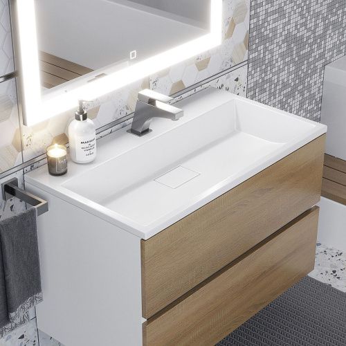 Тумба с раковиной Uperwood Barsa 2930205646 60х50 цвет коричневый - фото 3