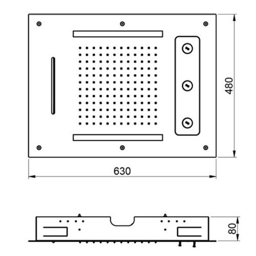 Верхний душ Almar Chromotherapy E044190.MB черный - фото 2