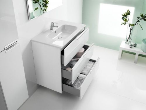 Тумба под раковину Roca Victoria Nord Ice Edition ZRU9302834 60х50 напольная цвет белый - фото 3