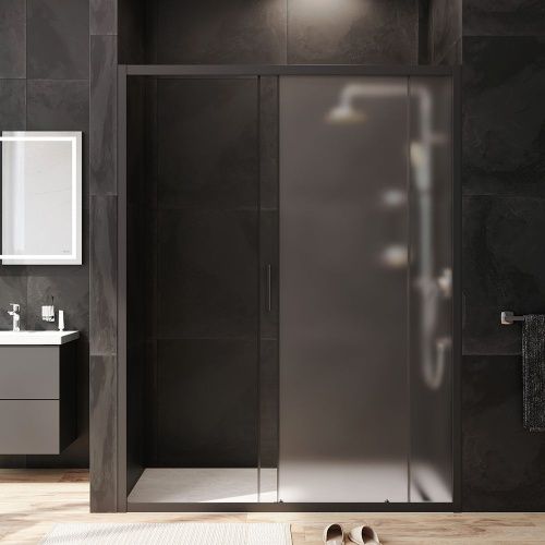 Душевая дверь Am.Pm Gem W90G-150-1-195BM 150х195 стекло прозрачное профиль черный - фото 4
