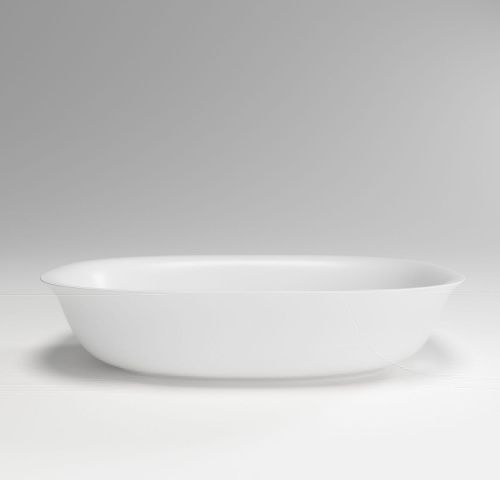 Раковина из искусственного камня Plumberia Selection Seta SETA SOFT BO 60х40 накладная цвет белый без отверстий под смеситель - фото 2