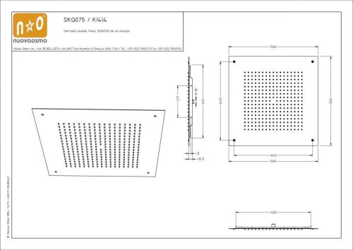 Верхний душ Graffio Kings KI414/CR хром - фото 2