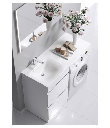 Тумба под раковину Aqwella Y FOR01052 50х50 напольная цвет белый - фото 3