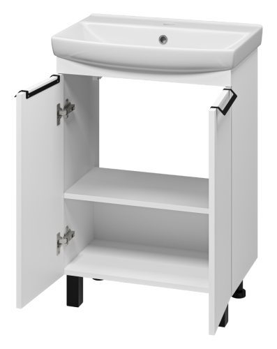 Тумба под раковину Misty Клермонт Э-Кле01060-012 60х30 напольная цвет белый - фото 4