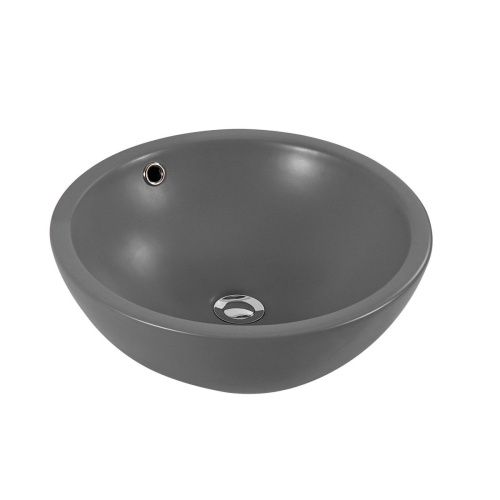 Раковина из сантехнического фарфора Aquatek AQ5354-MG 40х40 накладная цвет серый без отверстий под смеситель - фото 3