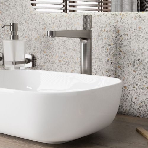 Смеситель для раковины Wasserkraft Tauber 6400 6403H на столешницу никель - фото 2