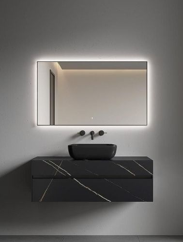 Зеркало с подсветкой и антизапотевателем Boheme 543-120-GM 120х70 подвесное - фото 2