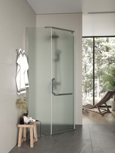 Душевой уголок Agger A03-090MCR/G 85х85 стекло матовое профиль хром без поддона - фото 5