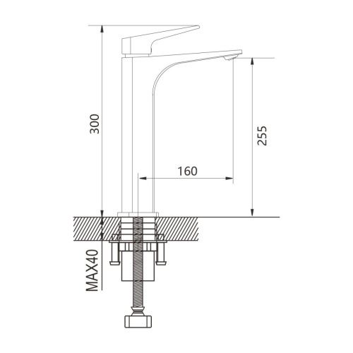 Смеситель для раковины Shevanik S4211T на столешницу оружейная сталь - фото 3