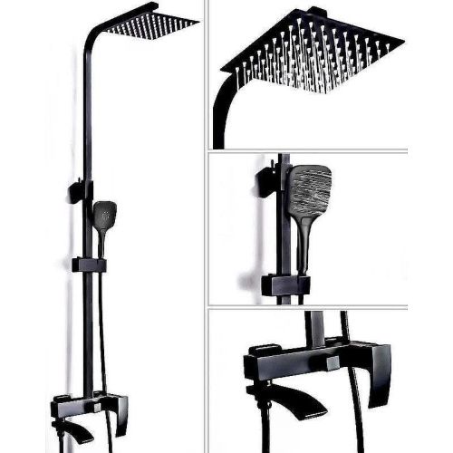 Душевая стойка ALMAes Turia SDI-1808 настенная цвет черный - фото 2