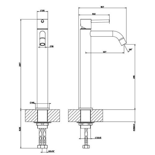 Смеситель Gessi Emporio Via tortona 18604#299 на раковину черный - фото 2