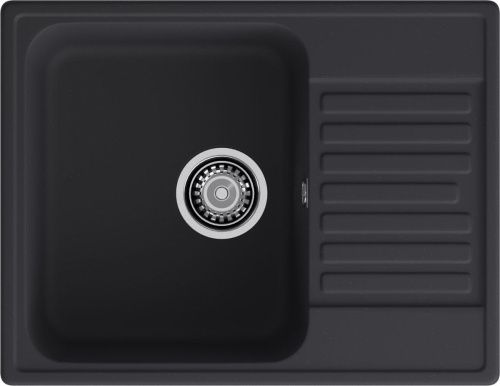 Кухонная мойка Granfest Quarz 13 черный 60х50 цвет черный поверхность матовая
