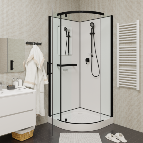 Душевая кабина Cerutti SPA KORRA90B 90х90 четверть круга без крыши ориентация универсальная - фото 5