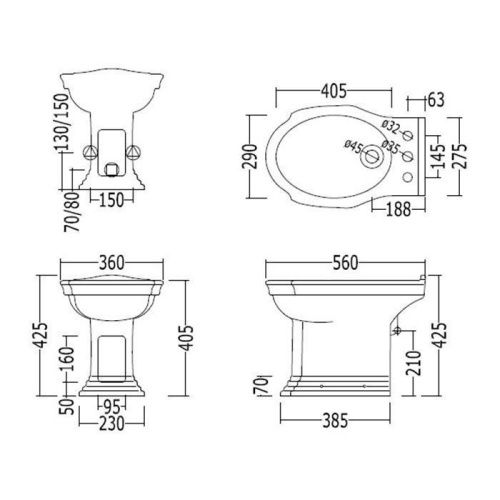 Биде напольное Devon Devon Westminster IBBID1FWES цвет белый - фото 2