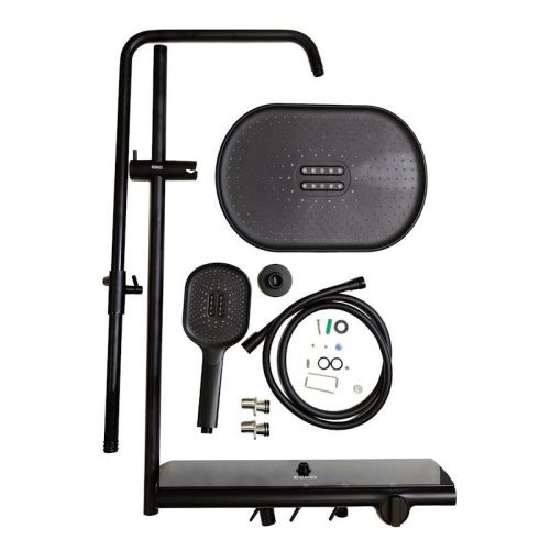 Душевая стойка Esko ST350Black настенная цвет черный - фото 4