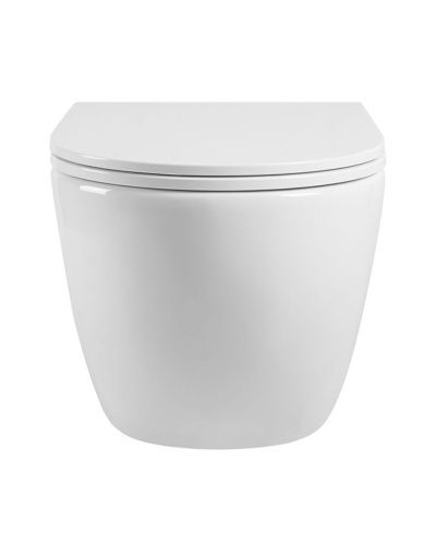 Унитаз подвесной Agger AT03100 белый с сиденьем микролифт каскадный смыв - фото 3