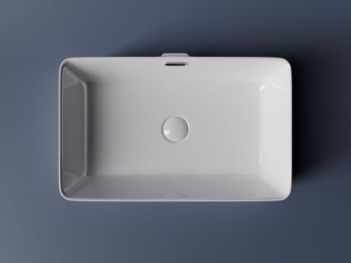 Раковина из сантехнического фарфора Ceramica Nova ELEMENT CN5025 60х40 накладная цвет белый без отверстий под смеситель - фото 3