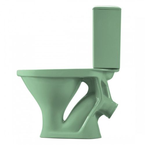 Унитаз-компакт напольный с бачком Santeri Вест 1P2018S0400BF зеленый с сиденьем каскадный смыв - фото 4