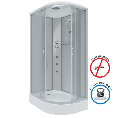 Душевая кабина Niagara Classic 33121423LG 120х80 асимметричная с крышей ориентация левая - фото 2