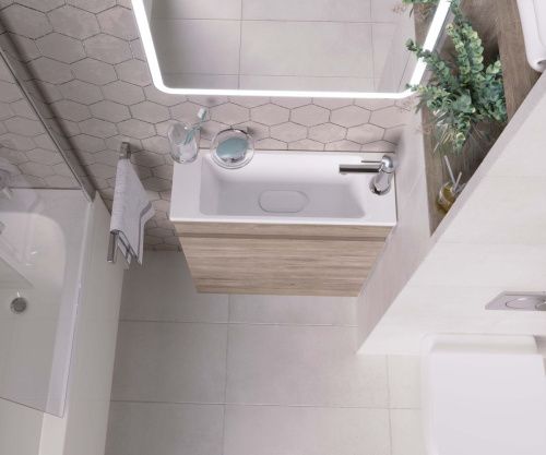 Раковина из искусственного камня Uperwood Modul 2911020338 60х20 полувстраиваемая цвет белый - фото 3