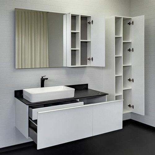 Тумба с раковиной Comforty Милан 00-00014005CF 120х50 подвесная цвет белый - фото 5