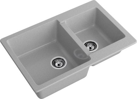 Кухонная мойка Granfest Practik P-780K серый 80х50 цвет серый поверхность матовая