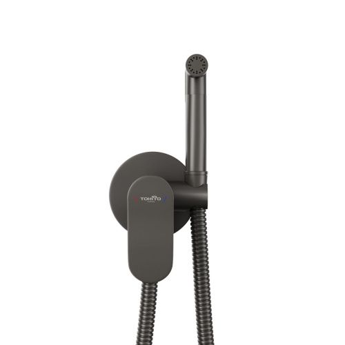 Гигиенический душ со смесителем Tokito FURO TOK-FUR-1016GM вороненая сталь - фото 4
