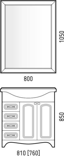 Тумба под раковину Corozo Классика SD-00000351 80х30 напольная цвет белый - фото 2