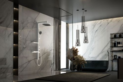 Душевая стойка Vincea Inspire VSFS-3I11W настенная цвет белый - фото 2