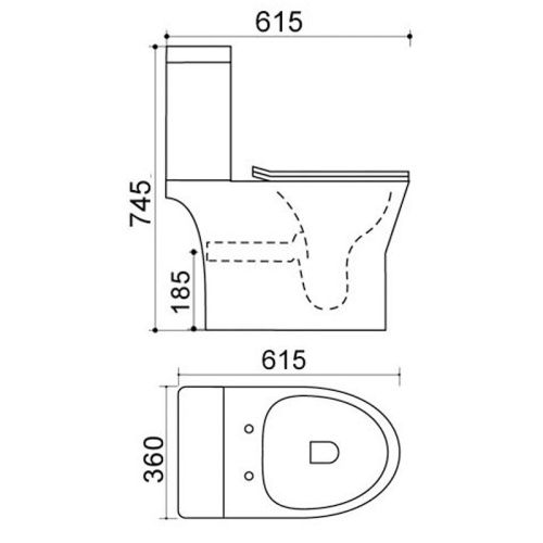 Унитаз напольный с бачком Agger AT07000 белый с сиденьем микролифт безободковый каскадный смыв - фото 4
