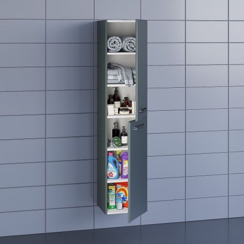 Шкаф-пенал Uperwood Foster 291020528 40х160 подвесной цвет серый - фото 5