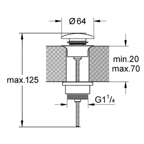 Донный клапан для раковины Kerasan Nolita 923301 белый - фото 2