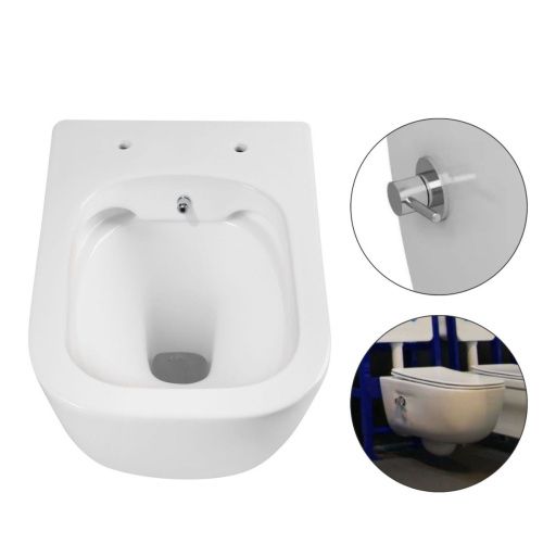 Унитаз подвесной Aquatek ДИВА AQ2012B-00 белый с сиденьем микролифт безободковый каскадный смыв - фото 4