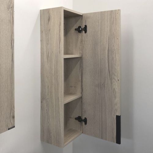 Шкаф-пенал Comforty Бонн 00-00008476CF 30х110 подвесной цвет белый/бежевый - фото 4