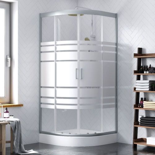 Душевой уголок Am.Pm Tender W45G-301-090TM 90х90 стекло с рисунком профиль хром без поддона