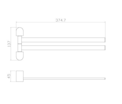Полотенцедержатель Wonzon & Woghand Carbon WW-7731 - фото 2