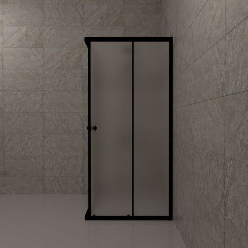 Душевой уголок Тритон Вента-БВ Щ0000073553 80х80 стекло матовое профиль черный без поддона - фото 5