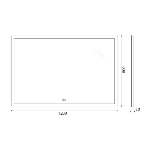 Зеркало с подсветкой BelBagno SPC-GRT-1200-800-LED-TCH-WARM 120х80 подвесное - фото 5