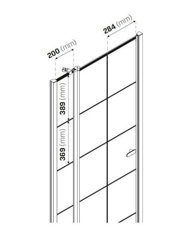 Душевая дверь New Trendy NEW SOLEO Black D-0293A 90х195 стекло прозрачное профиль черный