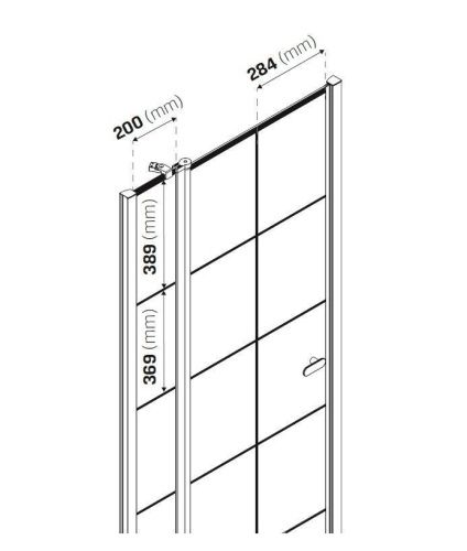 Душевая дверь New Trendy NEW SOLEO Black D-0293A 90х195 стекло прозрачное профиль черный - фото 4