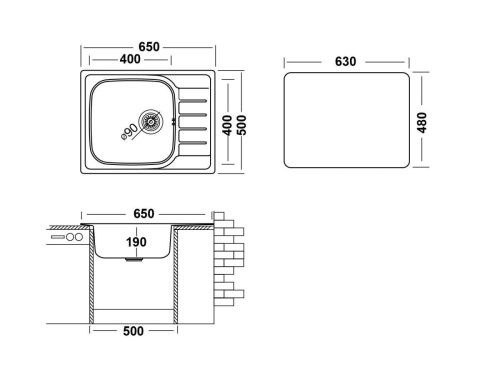 Кухонная мойка Ukinox Гранд GRL650.500 -GT8K 2L 65х50 цвет нержавеющая сталь поверхность полированная - фото 3