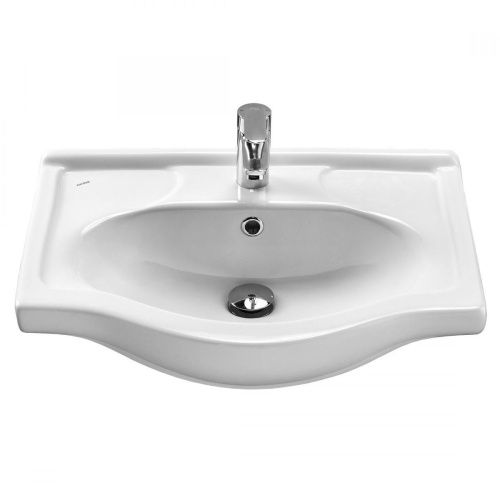 Раковина керамическая Onika Селигер 1WH110268 60х40 накладная цвет белый 1 отверстие под смеситель - фото 3